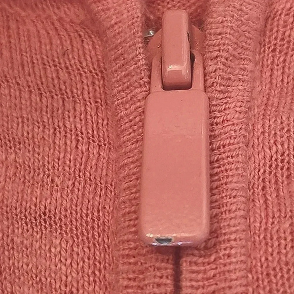 Weekends by Chico's coral lightweight sweater jacket w/ contrasting knits Size 1 - Picture 8 of 9